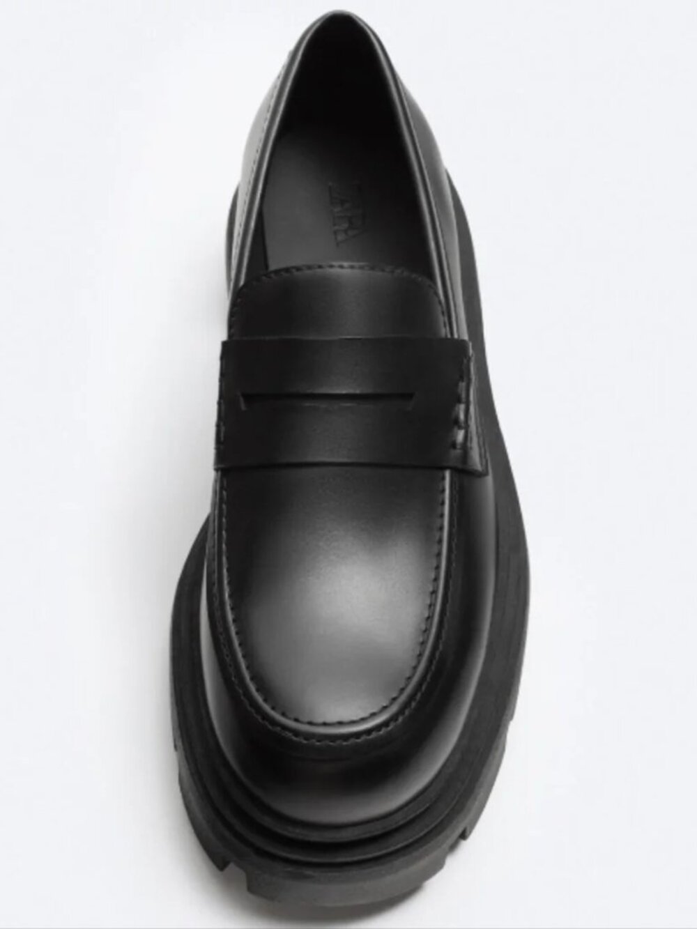 Zara Black Women's Chunky Platform Penny Loafers - Size 37 EU - Picture 6 of 6